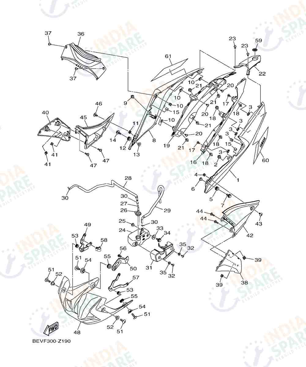 YAMAHA D772 MT 03 Series SIDE COVER